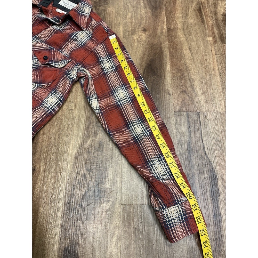 Imogene + Willie Ellie Plaid Red Flannel Shirt Womens XS Cotton Made in USA - Picture 6 of 9